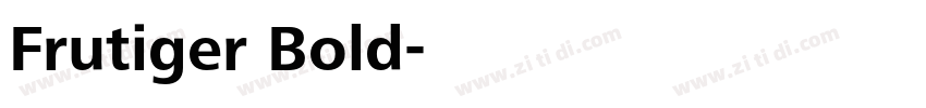 Frutiger Bold字体转换